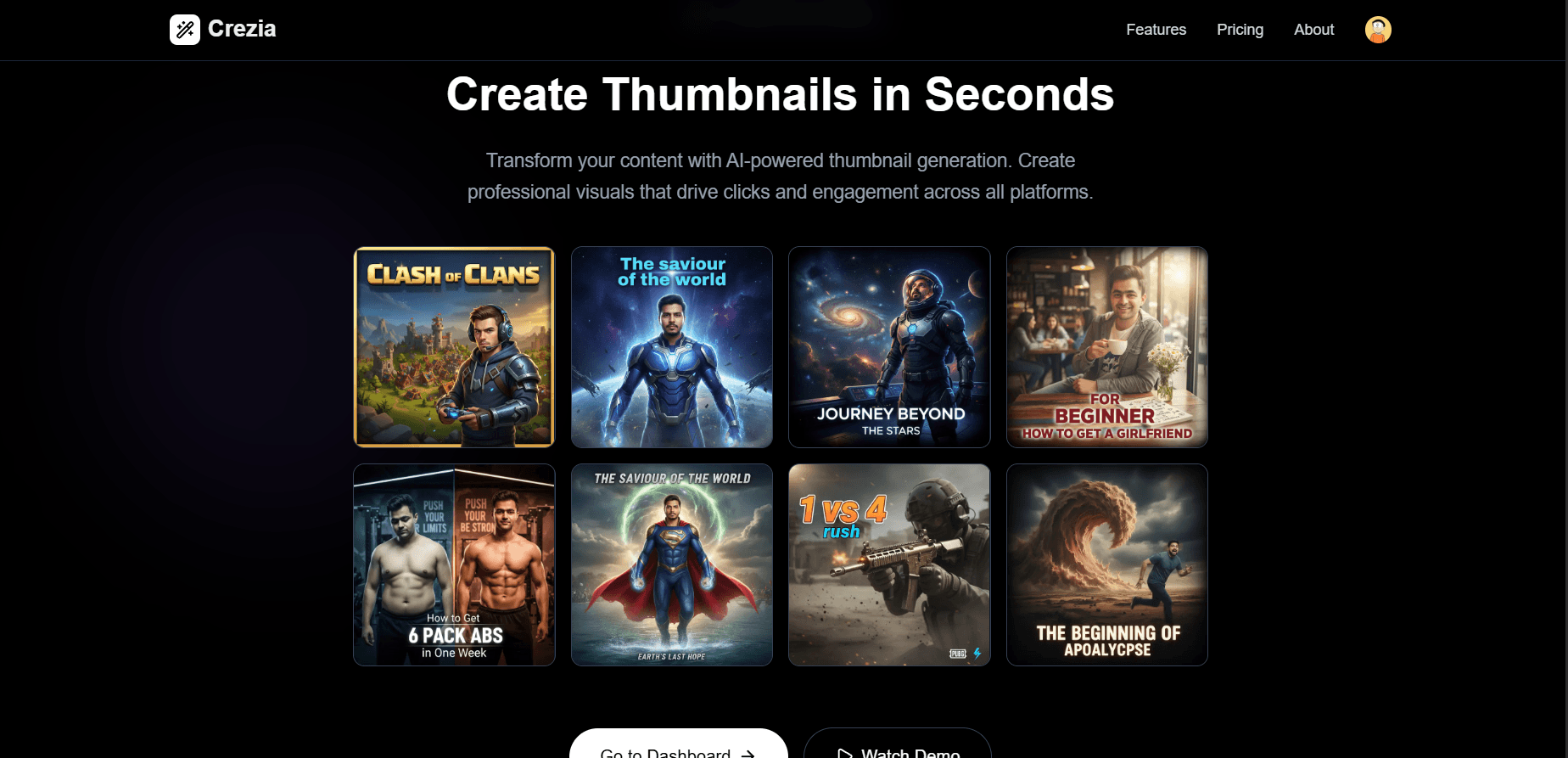 Crezia : Thumbnail Generator